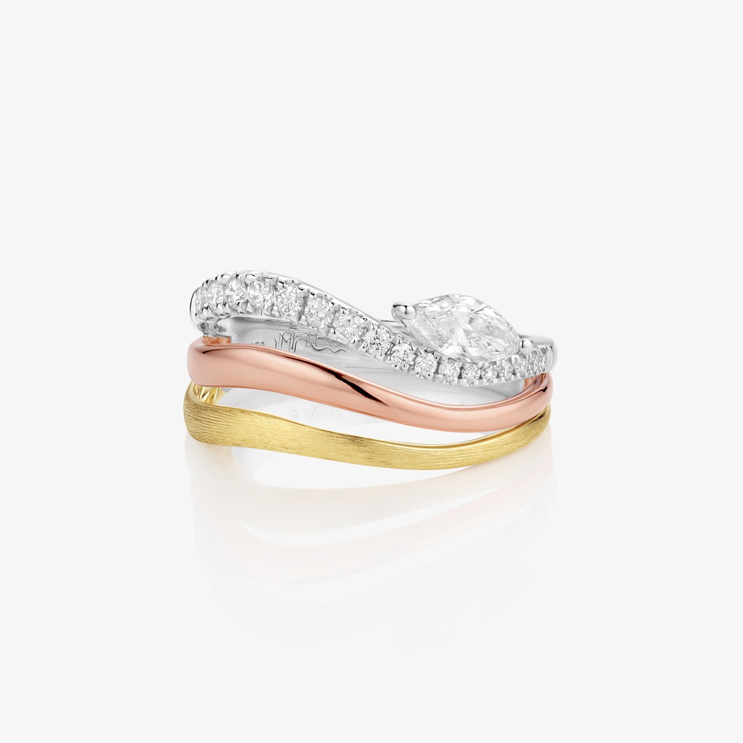 The Triple Wave Pinky Ring