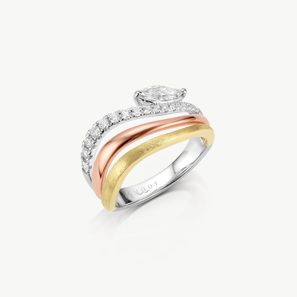 The Triple Wave Pinky Ring